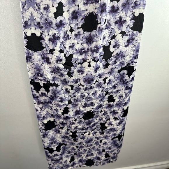 H&M | Floral Polyester Scoop Neck Sleeveless Casual Knee Length Dress sz 6 - Picture 12 of 13